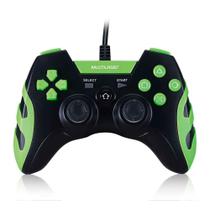 Controle Gamer PS3/PS2/PC Preto/Verde Multilaser - JS091