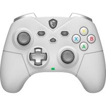 Controle Gamer Sem Fio MSI Force GC300 Wireless White, 2.4GHz, Bluetooth, USB2.0 Tipo-C, PC e Android, Branco - FORCEGC300WW