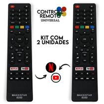 Controle H-Buster - Smart - Tecla Netflix e Youtube - Kit C/2 Unidades - 8089 - Nybc