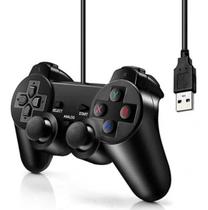 Controle Joystick Compatível com Ps2 Ps3 Playstation Preto Usb Pc Laptop Controle Joystick Compatível com Ps2 Ps3 Playstation Preto Usb Pc Laptop