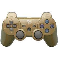 Controle Joystick Compatível PS3 Play Game Dourado