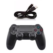 Controle Joystick COMPATIVEL Ps4 Gamer Sem Fio Wireless Video Game - Preto
