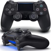 Controle Joystick Console Sem Fio Compatível Com Ps4 Vídeo Game Pc Cor Preto Controle Sem Fio Leon