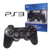Controle joystick Feir FR-202 Preto Recarregável Controle PS3 Joystick Dualshock Com Fio USB Sem Fio Wireless