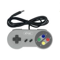 Controle Joystick para PC SNES USB Cinza Knup - KP-3124 Controle Joystick para PC SNES USB Cinza Knup - KP-3124