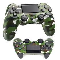 Controle Joystick Sem Fio Compatível Ps 4 Camuflado Wireless Manete Bluetooth