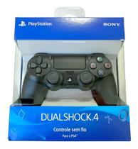 Controle Joystick Sem Fio Dualshock 4 Jet Black Preto - Ps4 Controle Joystick Sem Fio Dualshock 4 Jet Black Preto - Ps4