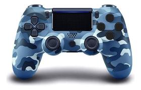 Controle Joystick Sem Fio Genérica Camuflado Wireless Azul - Draconis