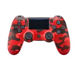 Controle Joystick Sem Fio Para Ps4 Compatível PC Note SmartTV Game Hub Camuflado Vermelho - Altomex