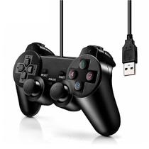 Controle Joystick USB para Computador PC Gamer PS2 e PS3 Dualshock - Feir