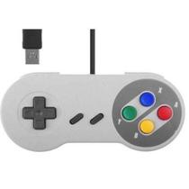 Controle Joystick USB Super Nes Play Game Cinza - Playgame