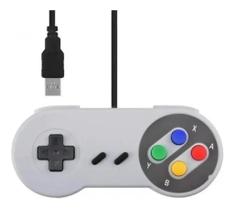 Controle Joystick With Usb Cinza Compatível Para Pc Usb