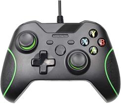 Controle Joystick Xbox One Com Fio Ou Pc Gamer Cor Preto Top - TYz