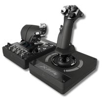 Controle Logitech X56 HOTAS Flight Simulator Joystick e Manete Dual Throttle para PC USB Controle Logitech X56 HOTAS Flight Simulator Joystick e Manete Dual Throttle para PC USB