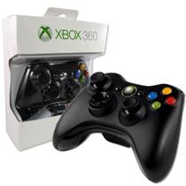 Controle manete joystick compativel xbox 360 sem fio preto - mv games