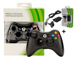 Controle Manete Sem Fio + Kit Bateria Compatível Xbox 360 Controle Manete Sem Fio + Kit Bateria Compatível Xbox 360