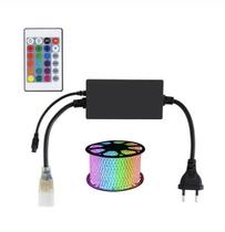 Controle Mangueira Fita LED Neon Flex RGB Efeitos Bivolt
