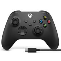 Controle Microsoft Sem Fio Xbox Com Cabo Usb C Carbon Black