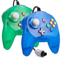 Controle Mini Retrô com Fio KIWITATA para N64, Kit com 2 Unidades