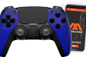 Controle MODDEDZONE PS5 Smart Rapid Fire Azul Personalizado Controle MODDEDZONE PS5 Smart Rapid Fire Azul Personalizado