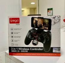 Controle para Celular Android Smart TV PC 3 em 1 Gamepad Bluetooth IPEGA PG-9076 Original - ÍPEGA
