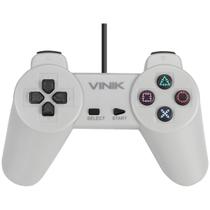 Controle Para Pc Com Fio Usb Modelo Play 1 Cinza - VINIK