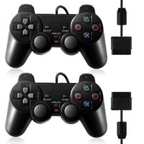 Controle para PS2 HaeBorl com Fio, Vibração Dupla, Kit com 2 Unidades Controle para PS2 HaeBorl com Fio, Vibração Dupla, Kit com 2 Unidades