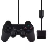 Controle Para Ps2 Ps1 Com Fio Dualshock Analogico Preto Controle Para Ps2 Ps1 Com Fio Dualshock Analogico Preto