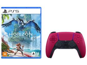 Controle para PS5 sem Fio DualSense Sony - Cosmic Red + Horizon Forbidden West para PS5