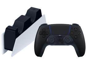 Controle para PS5 sem Fio DualSense Sony + Estação - de Carregamento para Controle DualSense para PS5