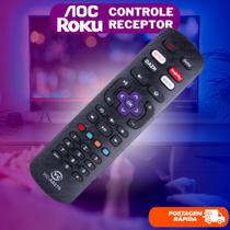 Controle Para Tv AOC Roku Tv Smart NetFlix 9091 32S5195/78G 43S5195/78G GloboPlay DAZN Deezer Novo Controle Para Tv AOC Roku Tv Smart NetFlix 9091 32S5195/78G 43S5195/78G GloboPlay DAZN Deezer Novo