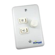 Controle Para Ventilador Rotativo Com Interruptor Branco Multicraft
