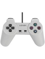 Controle Pc Usb Ps1/playstation 1 Cinza - Retrô - Vinik Play 1 Cinza