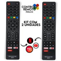 Controle Philco - Smart Kit C/2 Unidades - Tecla Netflix Globo Play e YouTube - 8091 - Nybc