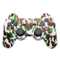 Controle Play Game Dualshock 3 Camo White Brown Green Sem Fio para PS3 Controle Play Game Dualshock 3 Camo White Brown Green Sem Fio para PS3