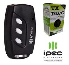 Controle Portao Eletronico Alarme Tx Deco Ipec 433mhz Preto