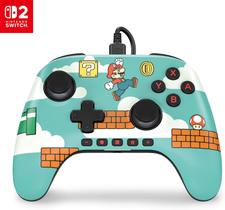 Controle PowerA Switch 2 Mario Time Com Fio USB 3m Licenciado Nintendo Headset P2