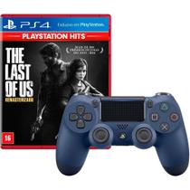 Controle PS 4 Dualshock 4 Azul + Game The Last Of Us Remasterizado Hits - Sony