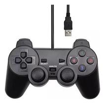 Controle Ps2 Com Fio Usb Analogico Game Lehuai Manete