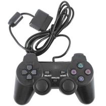 Controle PS2 Joytick Compativel Playstation Preto Infosom