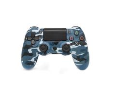 Controle Ps4 DoubleShock Sem Fio Camuflado Azul Compatível PS4 PC gamer Celular - Altomex