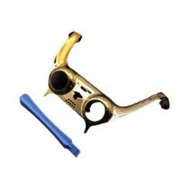 Controle PS5 Cromado Fosco Com Faixa Decorativa E Tampa De Controle Com Barra De Alavanca