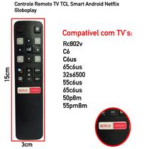 Controle Rc802v Smart Tv Tcl C6 C6us 55c6us 65c6us Sem Voz
