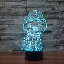 Controle remoto 3D Touch colorido Night Light Poodle 5V Controle remoto 3D Touch colorido Night Light Poodle 5V