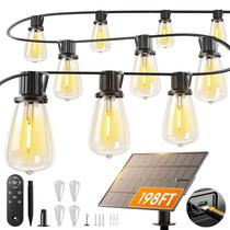 Controle remoto à prova d'água Solar String Lights Addlon 60+4 LED 60m
