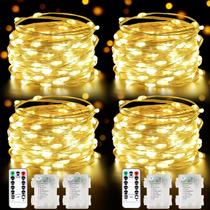Controle remoto à prova d'água String Lights Albelt, pacote com 4 unidades, 100 LED, 10 m Controle remoto à prova d'água String Lights Albelt, pacote com 4 unidades, 100 LED, 10 m