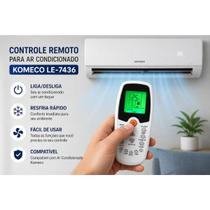 Controle Remoto Ar Condicionado Komeco LE7436 ZH KZ01 com LCD Iluminado Controle Remoto Ar Condicionado Komeco LE7436 ZH KZ01 com LCD Iluminado