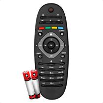Controle Remoto Compatível com Philips Smart TV 40PFL3606D 40PFL4606D 40PFL5606D Pilhas Inclusas