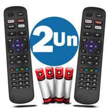 Controle Remoto Compatível com TV AOC Roku Smart 43S5195 43S5295 Kit com 2