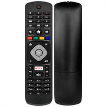Controle Remoto Compativel com Tv Philips Smart 4K LCD LED Função Netflix + Pilhas